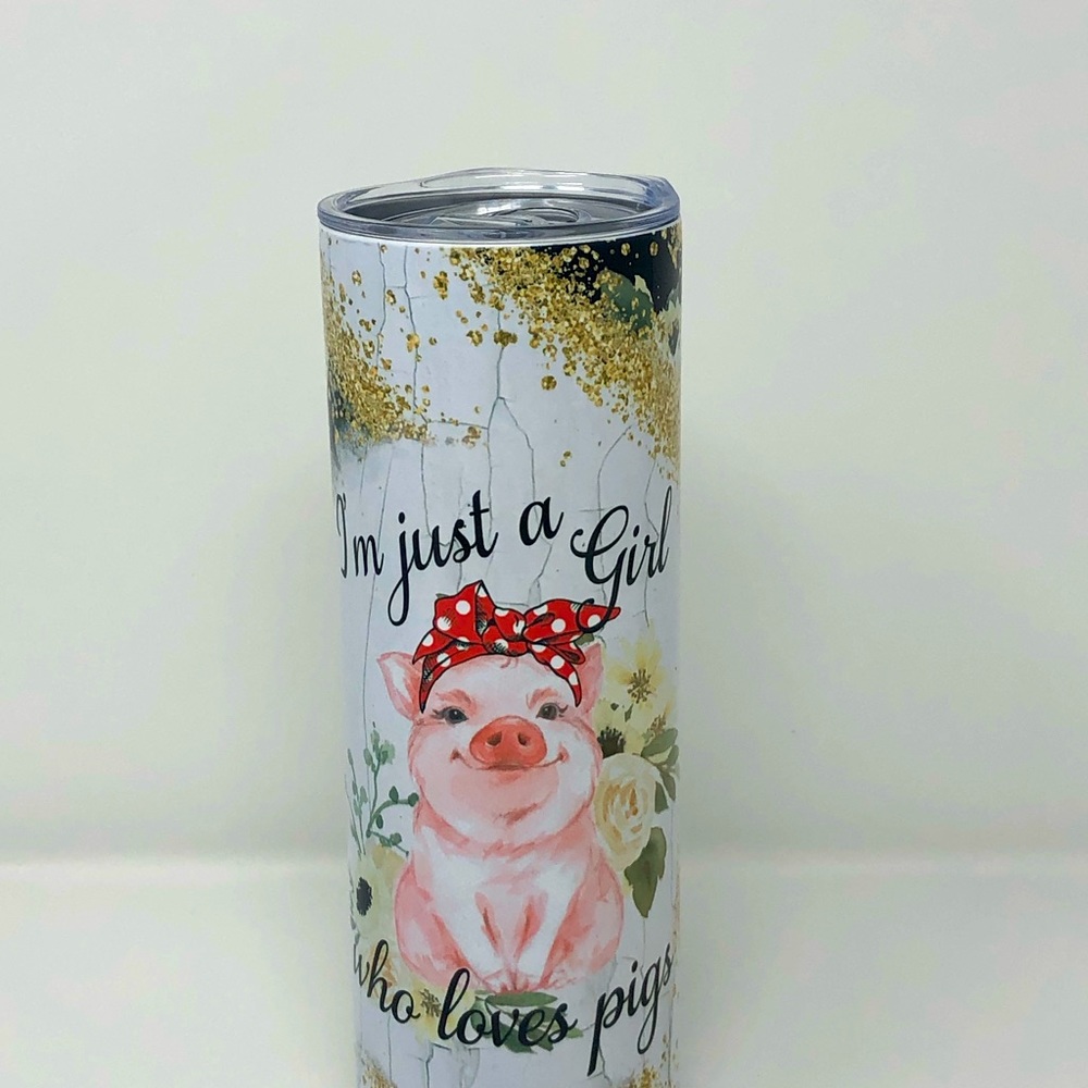 💜 Just a girl who loves pigs 🐖 tumbler 💜